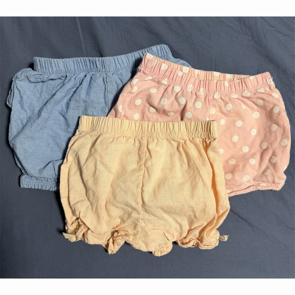 Carter's Baby Girl Bloomers Shorts Lot 3pc Size 6M Multicolor